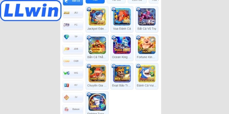 Khám phá kho game bắn cá tại LLwin
