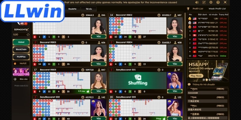 Trải nghiệm loạt game casino hấp dẫn tại LLwin